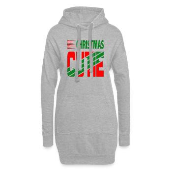 Christmas Cutie - Hoodie-Kleid - Grau meliert - Vorne