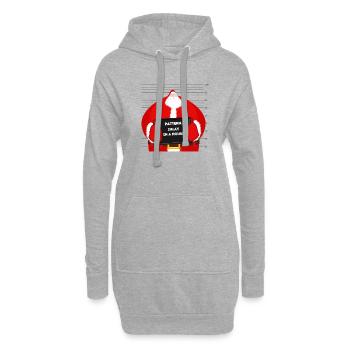 Le Père Noël est un voyou - Sweat-shirt à capuche long Femme - gris chiné - Devant