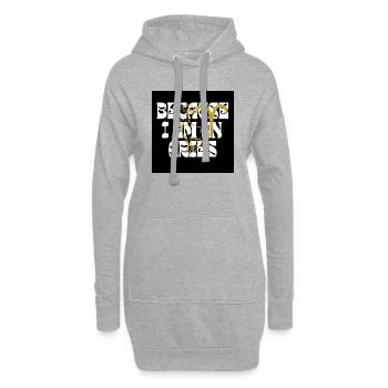 Because I am an Aries - Hoodie-Kleid - Grau meliert - Vorne