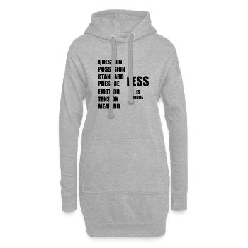 moins, c’est plus - Sweat-shirt à capuche long Femme - gris chiné - Devant