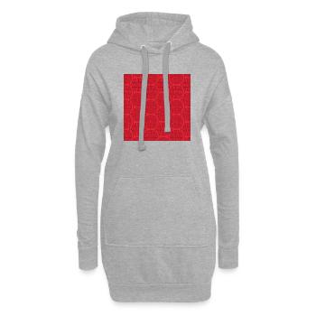 Chinese pattern - Hoodie Dress - heather grey - Front