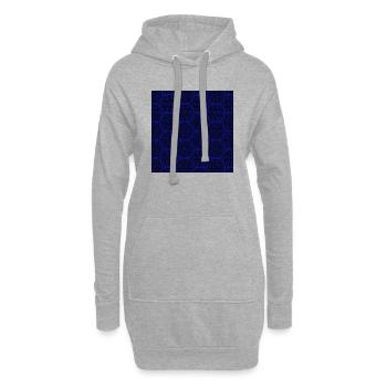 Chinesisches Muster - Hoodie-Kleid - Grau meliert - Vorne