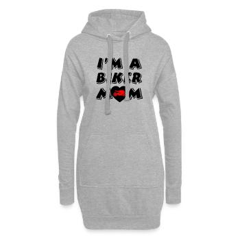 Motocyclette - Sweat-shirt à capuche long Femme - gris chiné - Devant