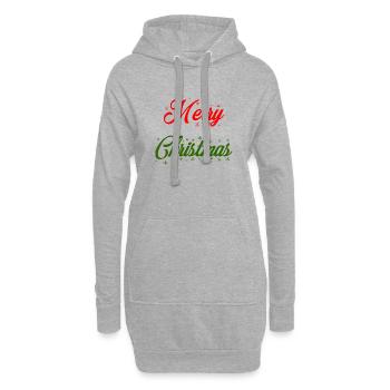 Frohe Weihnachten Feliz Navidad - Hoodie-Kleid - Grau meliert - Vorne