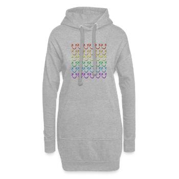 Louismiley Rainbow - Hoodie-Kleid - Grau meliert - Vorne