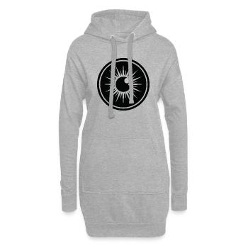 L Oeil de La Pictofabrik - Sweat-shirt à capuche long Femme - gris chiné - Devant