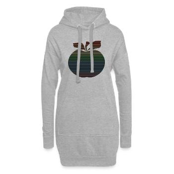 Apfel - Hoodie-Kleid - Grau meliert - Vorne