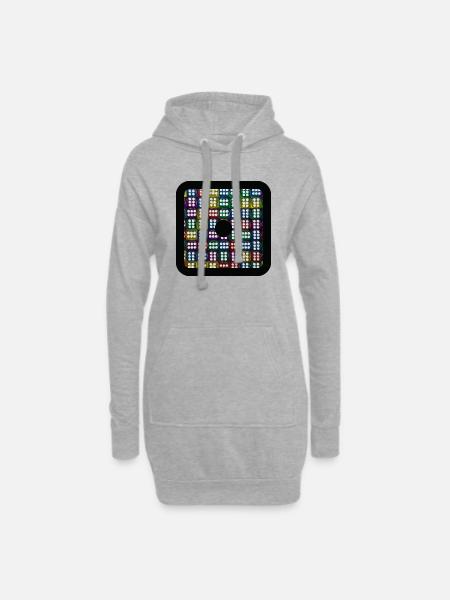 Cubesss 2 - Hoodie-Kleid - Grau meliert