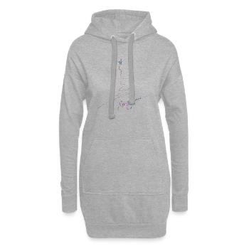 Joyeux Noël Noël Noël vacances hiver santa nordique - Sweat-shirt à capuche long Femme - gris chiné - Devant