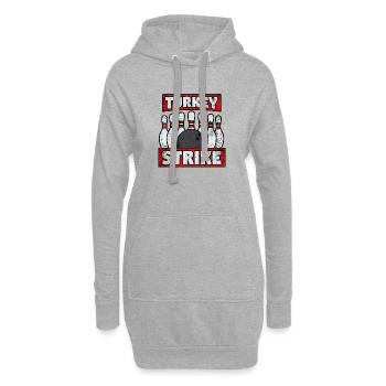 Türkei Streik - Hoodie-Kleid - Grau meliert - Vorne