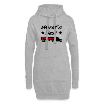 Camion - Sweat-shirt à capuche long Femme - gris chiné - Devant
