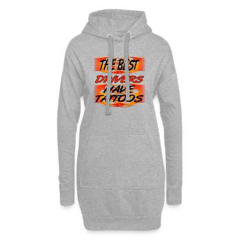 Voiture - Sweat-shirt à capuche long Femme - gris chiné - Devant