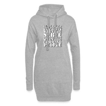 avoir du pouvoir - Sweat-shirt à capuche long Femme - gris chiné - Devant