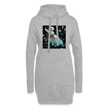 Winterweihnachtsfee - Magischer Weihnachtsheld - Hoodie-Kleid - Grau meliert - Vorne