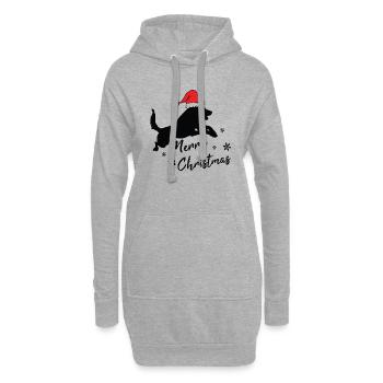 Merry Christmas Malinois - Hoodie Dress - heather grey - Front