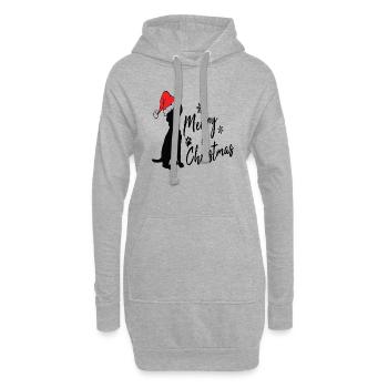 merry christmas golden puppy - Hoodie-Kleid - Grau meliert - Vorne