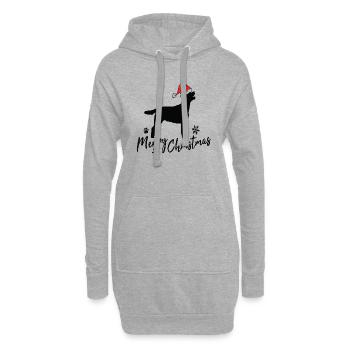 Joyeux Noël Labrador - Sweat-shirt à capuche long Femme - gris chiné - Devant