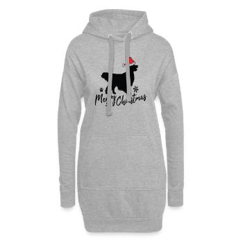 Joyeux Golden Retriever de Noël - Sweat-shirt à capuche long Femme - gris chiné - Devant