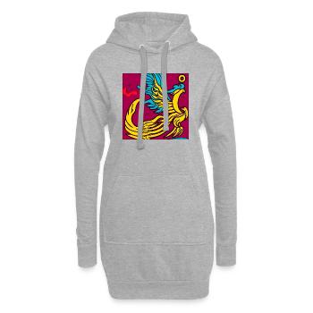 Illustration d’un phénix, style vectoriel - Sweat-shirt à capuche long Femme - gris chiné - Devant