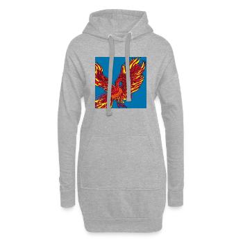 Illustration d’un phénix, style vectoriel - Sweat-shirt à capuche long Femme - gris chiné - Devant