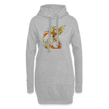 Illustration d’un phénix, style vectoriel - Sweat-shirt à capuche long Femme - gris chiné - Devant