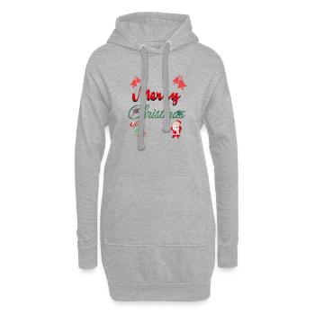Frohe Feiertage - Hoodie-Kleid - Grau meliert - Vorne