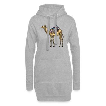 Kamel - Hoodie-Kleid - Grau meliert - Vorne