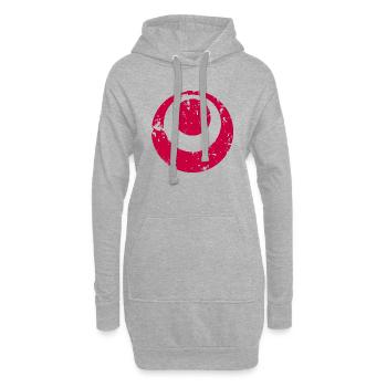 Emblème d’Okinawa / Symboles japonais - Sweat-shirt à capuche long Femme - gris chiné - Devant