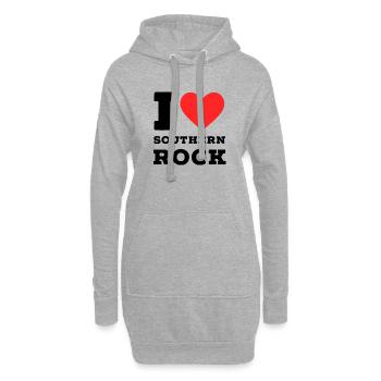 Ich liebe Southern Rock - Hoodie-Kleid - Grau meliert - Vorne