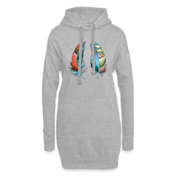 Feder - Hoodie-Kleid - Grau meliert - Vorne