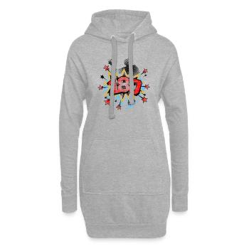 Dard - Sweat-shirt à capuche long Femme - gris chiné - Devant