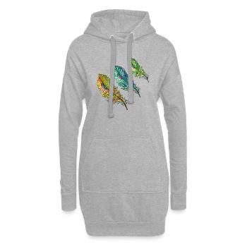 Feder - Hoodie-Kleid - Grau meliert - Vorne