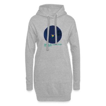 DIE NACHT - Hoodie-Kleid - Grau meliert - Vorne