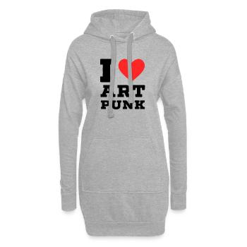 Ich liebe Art Punk - Hoodie-Kleid - Grau meliert - Vorne