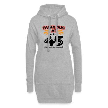 Fabulous At 45 - Hoodie-Kleid - Grau meliert - Vorne