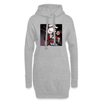 Ciri sorceleuse, au japon - Sweat-shirt à capuche long Femme - gris chiné - Devant