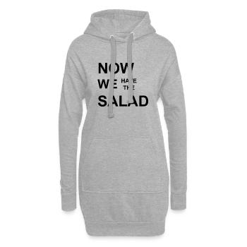 Now we have the Salad, Nun haben wir den Salat. - Hoodie-Kleid - Grau meliert - Vorne