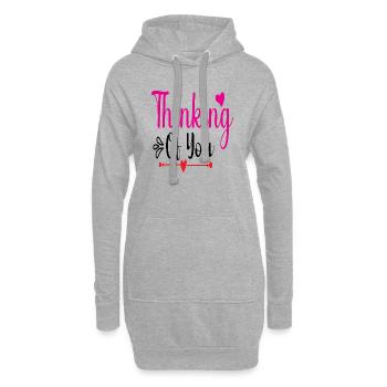 Thinking of you - Hoodie-Kleid - Grau meliert - Vorne