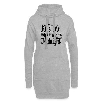Kiss Me at Midnight - Hoodie-Kleid - Grau meliert - Vorne