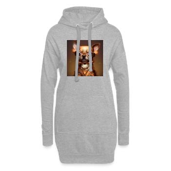 Professor Chihuahua - Hoodie-Kleid - Grau meliert - Vorne
