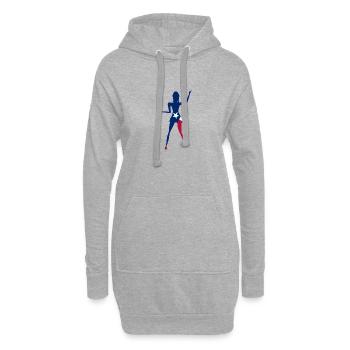 Texan Dancing Girl Silhouette - Hoodie-Kleid - Grau meliert - Vorne