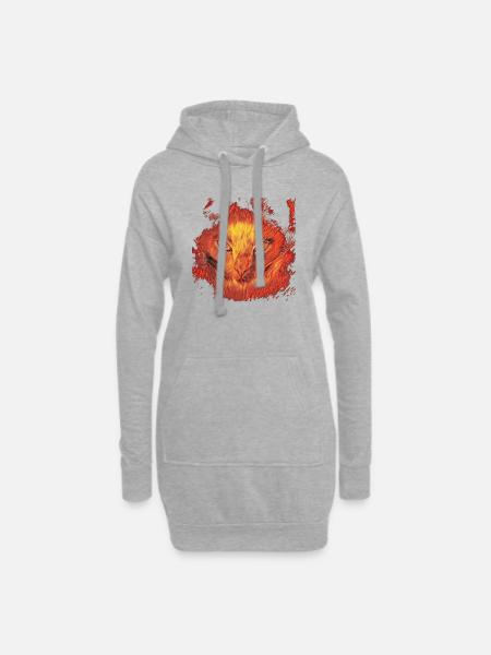 BAKENEKO (2) - Hoodie-Kleid - Grau meliert