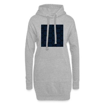Chinesisches Muster - Hoodie-Kleid - Grau meliert - Vorne