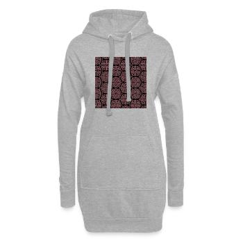 Modèle chinois - Sweat-shirt à capuche long Femme - gris chiné - Devant
