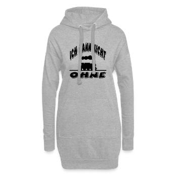 Eisenbahn - Hoodie-Kleid - Grau meliert - Vorne