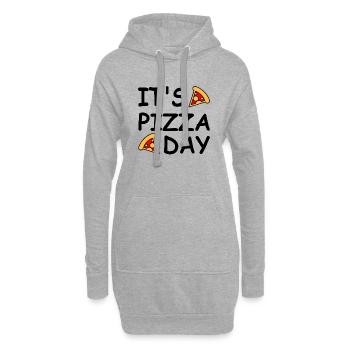 Pizza - Hoodie-Kleid - Grau meliert - Vorne