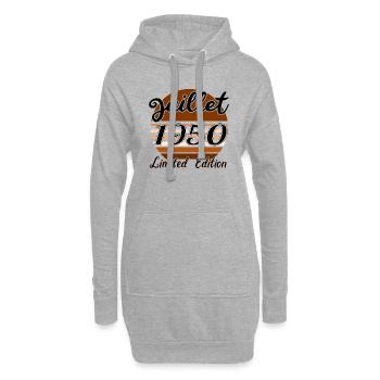 Juillet 1950 Limited édition | Bois Bruns - Sweat-shirt à capuche long Femme - gris chiné - Devant
