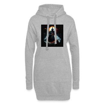 Seigneur du Soleil de l’Ombre - Sweat-shirt à capuche long Femme - gris chiné - Devant