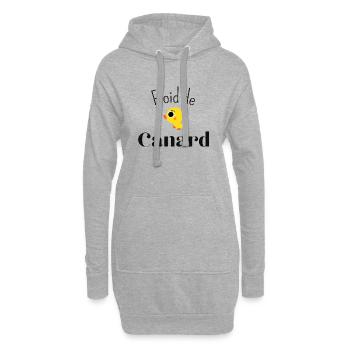 Froid de canard - Sweat-shirt à capuche long Femme - gris chiné - Devant