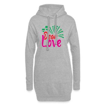 Dear Love - Hoodie-Kleid - Grau meliert - Vorne